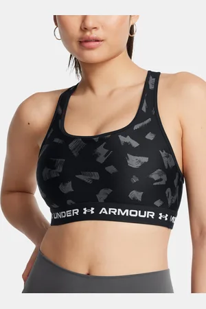 Under Armour Dámská podprsenka Crossback Mid Print-BLK - Dámské
