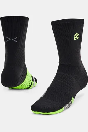 Under Armour Unisexové ponožky Curry UA AD Playmaker 1p Mid-BLK - unisex