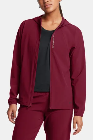 Under Armour Dámská bunda UA OutRun the STORM Jacket-RED - Dámské