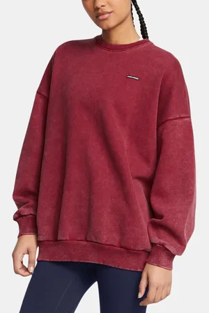 Under Armour Dámská mikina UA Icon HWT Flc OS Crew-RED - Dámské