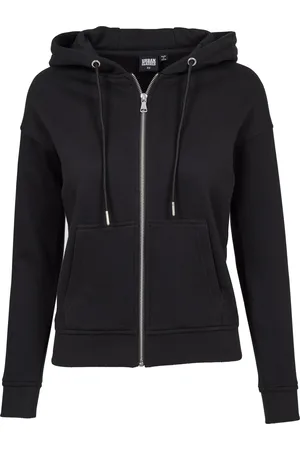 Urban classics Dámská klasická mikina na zip v černé barvě