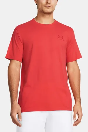 Under Armour Pánské triko Sportstyle Left Chest SS - červené