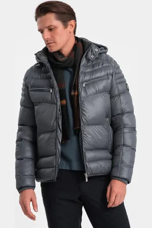 Ombre Clothing Pánská prošívaná zimní bunda