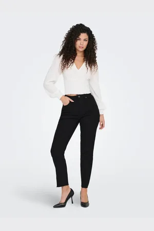 ONLY Černé straight fit džíny Emily - Dámské