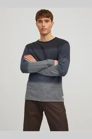 JACK & JONES Tmavě modrý pánský svetr Hill - Pánské
