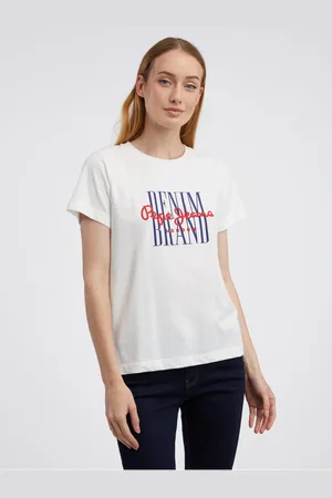 Pepe Jeans Bílé dámské tričko Camille - Dámské