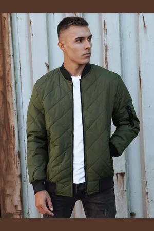D-Street Kurtka męska pikowana bomber jacket zielona
