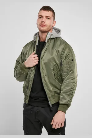 Brandit Bunda Bomber s kapucí MA1 olivově/šedá