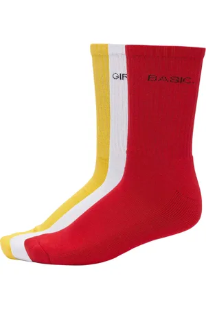 Urban classics Nápis Ponožky 3-Pack žlutá/ /bílá