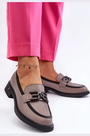 Vinceza Elegantní dámské kožené mokasíny tmavě béžové Triana