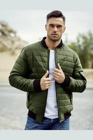 D-Street Pánská bunda prošívaná bomber jacket zelená