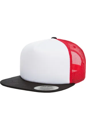 Flexfit Foam Trucker s bílou přední blk/wht/red