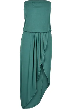 Urban classics Dámské šaty Bandeau zelené