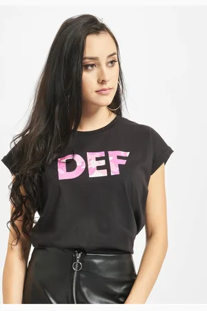 DEF Signované tričko blk/růžová