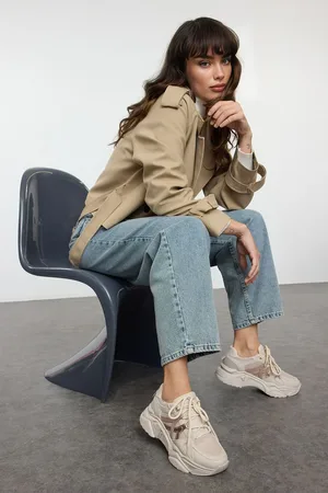 Trendyol Beige Thick Sole Lace-Up Women