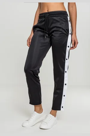 Urban classics Dámské teplákové kalhoty s knoflíky blk/wht/blk