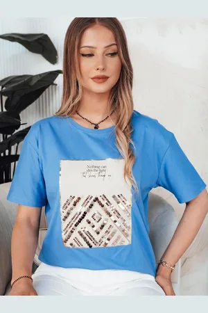 D-Street T-shirt damski CENTIA niebieski