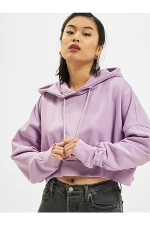 DEF Oříznutá Hoody fialová