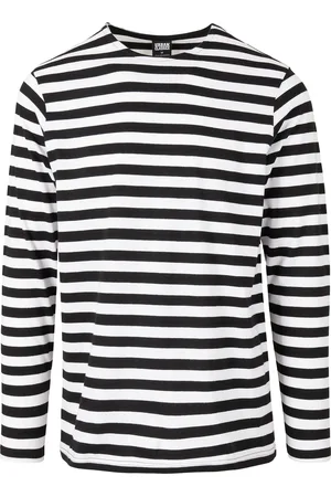 Urban classics Regular Stripe LS bílá/černá