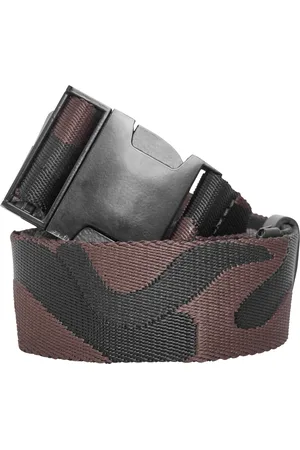Urban classics Jaquard Camo Belt černo/hnědý