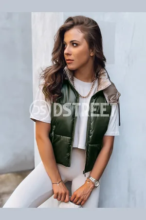 D-Street Dámská prošívaná vesta OSHE Barva zelená