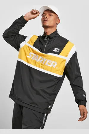 STARTER BLACK LABEL Starter Half Zip Retro Jacket černá/zlatá/bílá