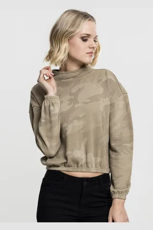 Urban classics Dámský rolák Camo Crew s pískovou maskou