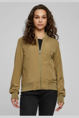 Urban classics Dámská bunda Light Bomber v khaki barvě