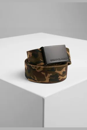 Urban classics Plátěné opasky woodcamo/blk