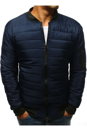 D-Street Pánská bunda prošívaná bomber jacket tmavě modrá
