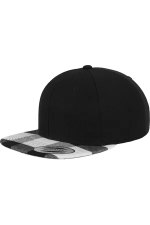 Flexfit Zaškrtnutý Flanell Peak Snapback blk/wht