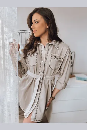 D-Street Džínové šaty RAFAELA Barva béžová