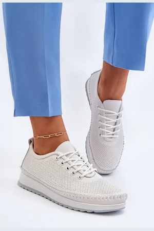 Vinceza Kožené Sportovní Dámské Tenisky Beige Lalnai