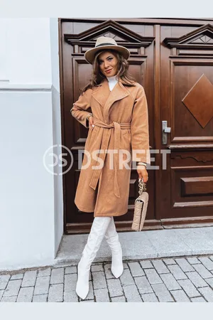 D-Street Dámský přechodný kabát NANCY Barva kamelová