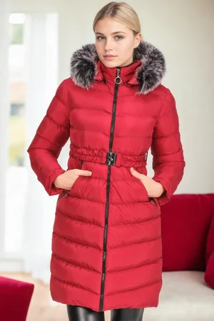 Dewberry Z6690 FUR HOODED WOMEN