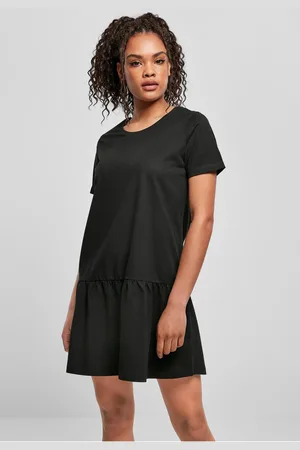 Urban classics Dámské šaty Valance černé