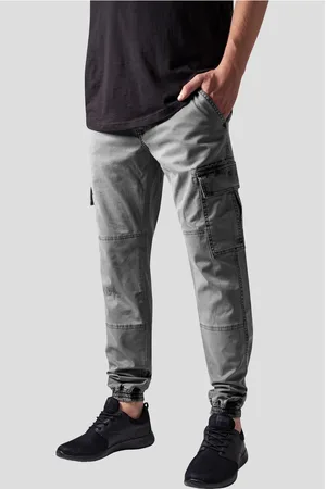 Urban classics Seprané Cargo Twill Jogging Kalhoty šedé