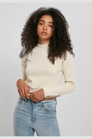 Urban classics Ladies Interlock Short Turtleneck Crew sand