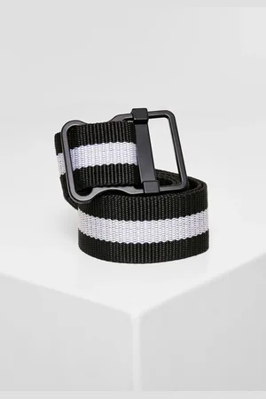 Urban classics Easy Belt s pruhy černo/bílý