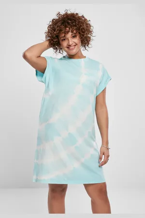 Urban classics Dámské šaty Tie Dye modré