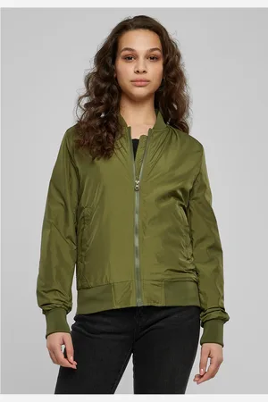 Urban classics Dámská bunda Light Bomber Jacket olivová