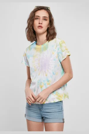 Urban classics Dámské tričko Tie Dye Boyfriend Tee pastelové