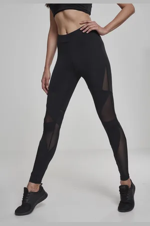 Urban classics Dámské legíny Triangle Tech Mesh blk/blk