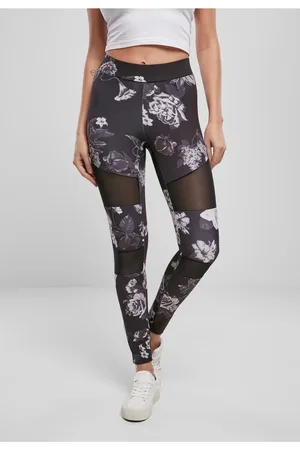 Urban classics Dámské legíny Tech Mesh AOP Darkflower