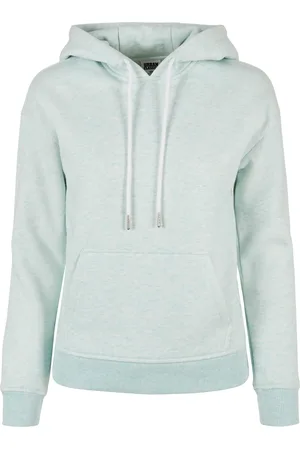 Urban classics Dámská barva Melange Hoody aqua melange