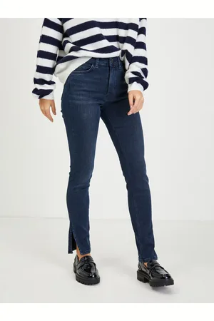 Guess Tmavě modré dámské skinny fit džíny s rozparky 1981 - Dámské