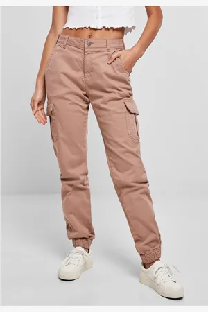 Urban classics Dámské kalhoty dukrose s vysokým pasem