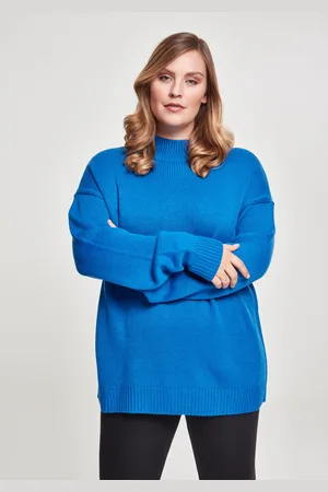 Urban classics Dámský oversize rolák zářivě modrý
