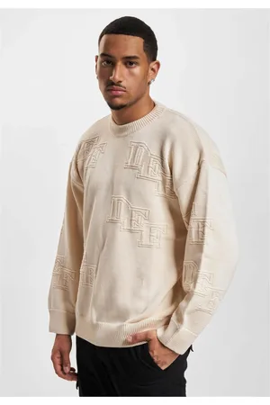 DEF Pánský svetr Knit pískový