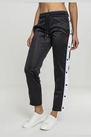 Urban classics Dámské teplákové kalhoty s knoflíky blk/wht/blk
